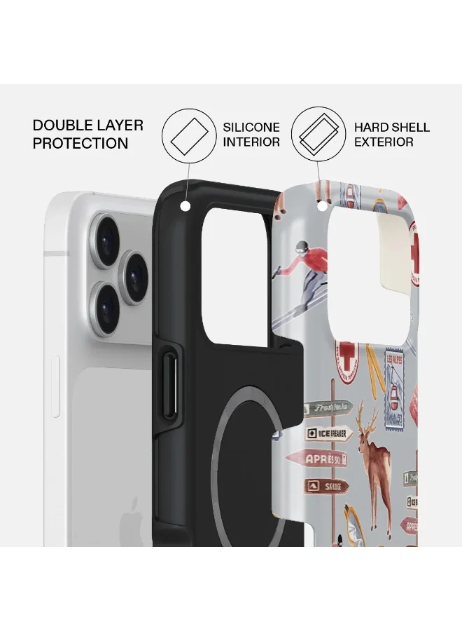 بورجا جراب بورجا آيفون  برو ماكس ليس ألبس بريميوم متوافق مع طبقة هجينة مزدوجة صلبة + حماية سيليكون - غطاء هاتف مقاوم للخدش والصدمات